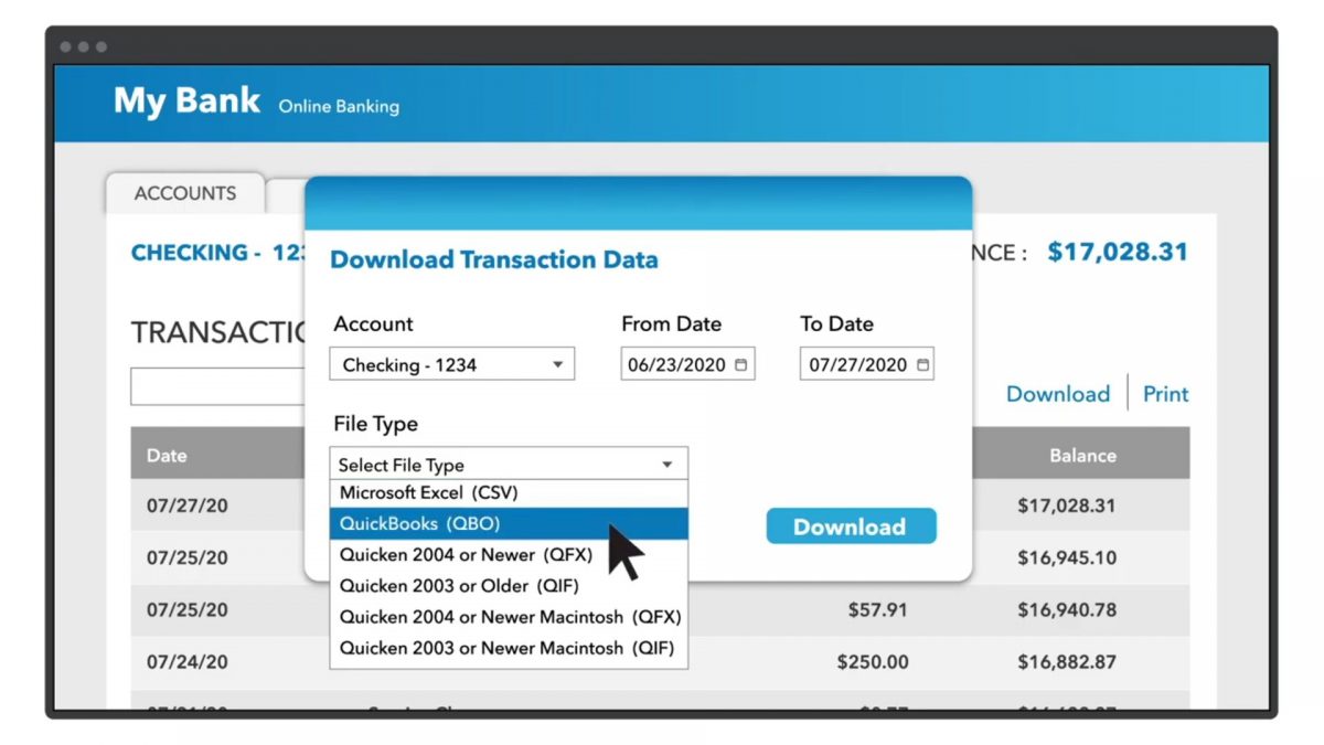 quickbooks import credit card transactions 2016